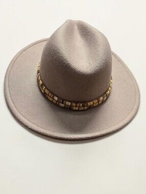 Nine West Wide Brim Fedora Hat | Neutral Beige